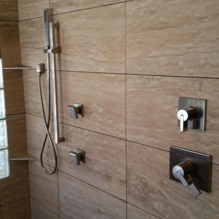 Shower fixture installation for Water Heater Replacement in Denison